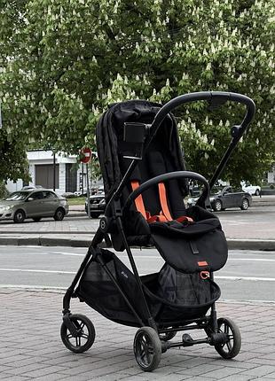 Cybex melio street black (фул комплект: люлька + прогулянковий блоки)