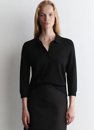 Джемпер поло женский cos merino wool polo jumper / m