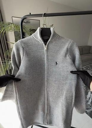 Чоловіча кофта кардиган polo ralph lauren grey s, m, l, xl