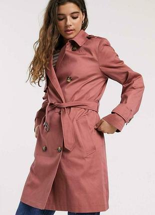 Новий плащ-тренч asos кольору "пыльной розы" пальто