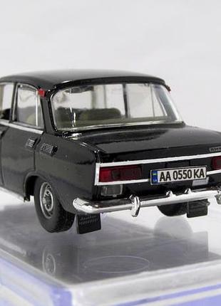 Конверсия черный москвич-2140 1976, diamond. перекрас, лак, детализация 1:43 бокс.