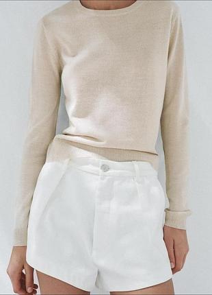 Молочный свитер из смесовой шерсти zara 
🌷🌷🌷🌷🌷🌷🌷🌷