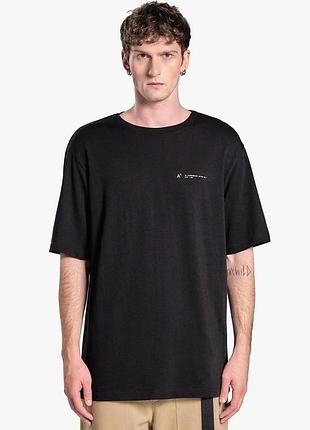 Футболка act.1 overlap collar t-shirt чорна