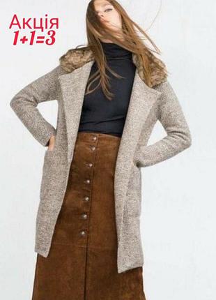 В'язане вовняне пальто кардиган zara knit