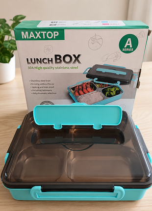 Ланч-бокс maxtop из нержавеющей стали 4 секции