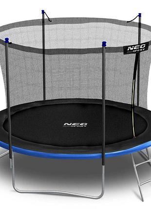 Батут садовий neo sport з захисною сіткою 8 ft (244-252 см) + драбина