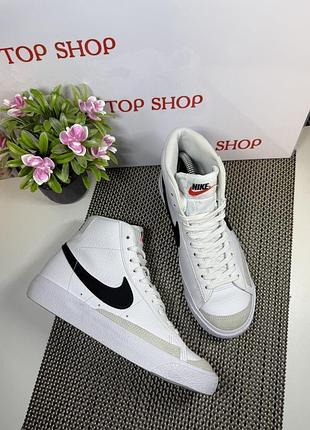 Оригинальные кроссовки хайтопы кожаные nike blazer