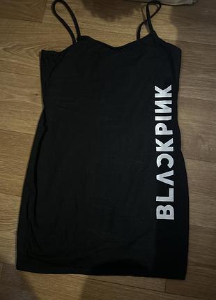 Blackpink плаття коротке, чорне