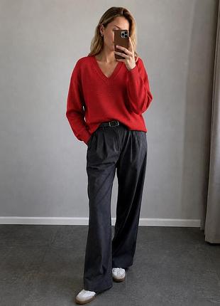 ❤️ вовняний  червоний светр cos | s–m