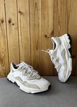 Білі чоловічі кросівки кеди взуття кросівки adidas ozweego