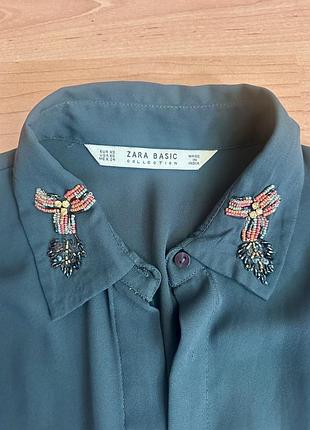 Блуза зелена zara