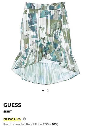 Елегантна асиметрична спідниця на запах від guess (дитяча колекція), розмір xs