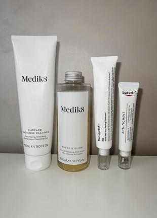 Догляд за шкірою обличчя medik8, transparent lab, eucerin