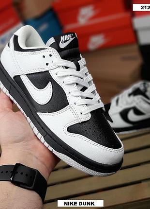 Nike dunk low retro белые с черным