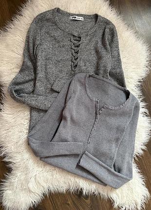Гольф в рубчик лонг пуговки стиль zara пуговки 2