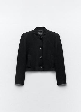 Чорний бомбер zara