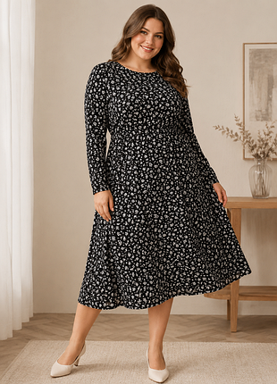 Стильна сукня у квітковий принт plus size