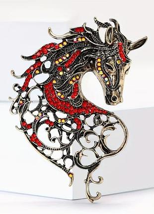 Брошь на одежду лошадь 🐎
