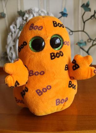 Мягкая игрушка призрака гули / ghoulie с большими глазами ty beanie boos (хелловин / оригинал)