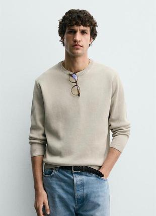 Світшот джерсі чоловічий бавовний зара zara l, xl
