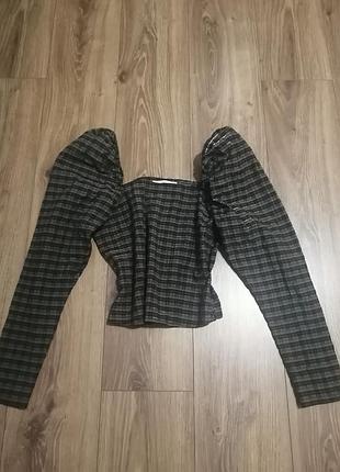 Блуза жіноча h&m з пишними рукавами, р. s