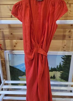Льяное платье на запах max mara