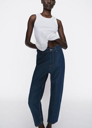 Темно-сині  вкорочені джинси carrot fit zara 
☝️☝️☝️☝️☝️☝️☝️☝️☝️☝️