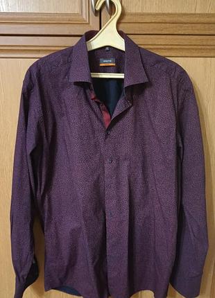 Интересная рубашка eterna slim fit, 43/17 4