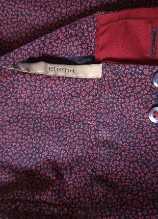 Интересная рубашка eterna slim fit, 43/17 7