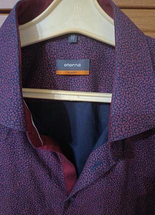 Интересная рубашка eterna slim fit, 43/17 9