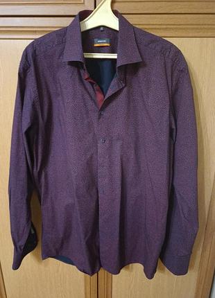 Интересная рубашка eterna slim fit, 43/17 5