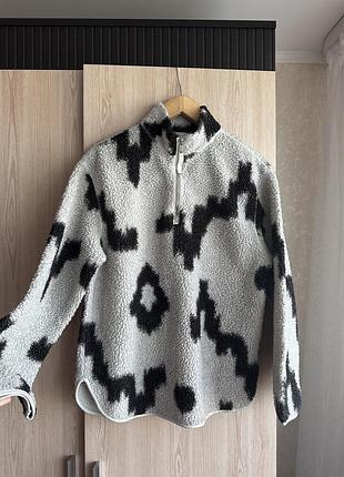 Плюшева флісова кофта тедді h&m / анорак баранчик
