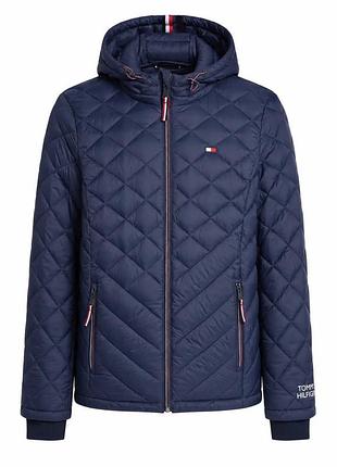 Куртка жіноча tommy hilfiger womens packable hooded puffer jacket 1506135 navy blue l