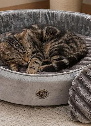 Лежак-диван для котів і собак “люкс”, м’який комфорт №3 80*80*25 см