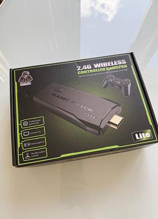 Игровая приставка game stick lite 2.4g hdmi с двумя беспроводными джойстиками