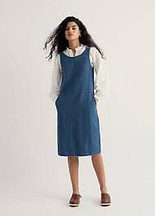 Джинсовый сарафан платье seasalt cornwall calican dress p.s(8)
