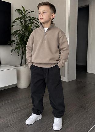 Штани чорні джогери котонові zara