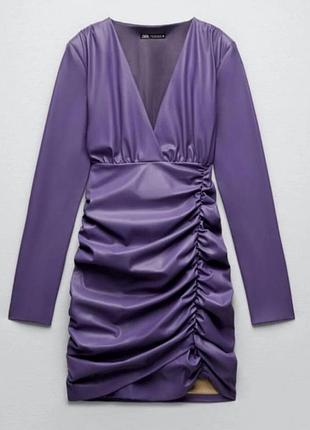Zara шкіряна сукня с-м