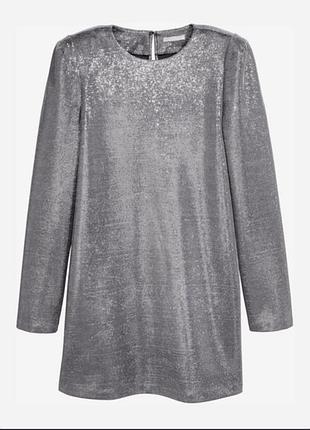 Трендовасукня з люрексом h&m (розмір eur 44 / xl)
