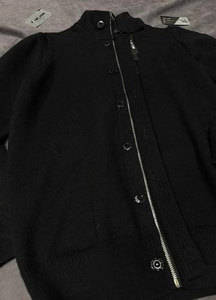 Stone island черный кардиган с логотипом