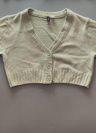 Укорочений кардиган h&m divided xs фісташковий / м’ятний 4