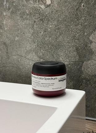 Професійна маска l'oreal professionnel serie expert vitamino color для сяючого блиску та збереження колірного спектру після фарбування волосся 75 мл