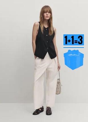 🥰 льняна жилетка massimo dutti