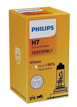 Лампа 12v h7 55w + 30% premium "philips" (1шт) (12972prc1)
