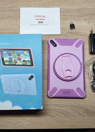 Детский планшет 7" pixpeak l251-eea android 14 / 4gb / 64gb / подставка