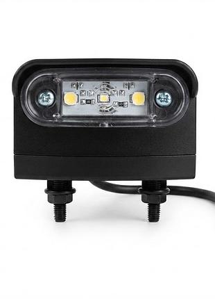 Підсвічування номера 12/24v діодне 3 led чорне 1825lk (2шт/уп)
