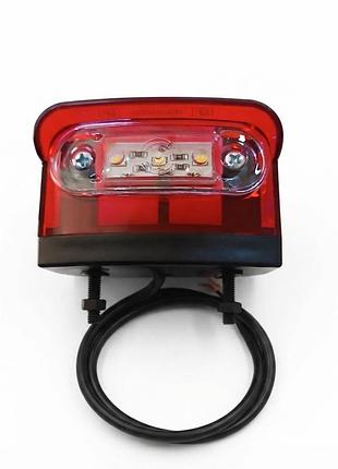 Підсвічування номера 12/24v діодне 3 led червоне 1825lk (2шт/уп)