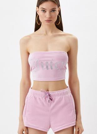Juicy couture velour top велюровий топ зі стразами
