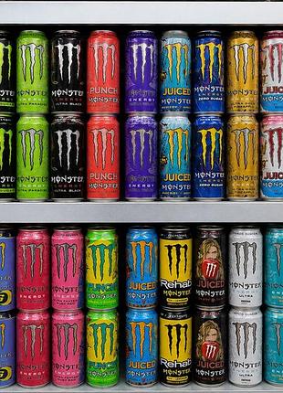 Напої оптом від 12 шт: monster, red bull, chupa chups, milkis, fanta, cola