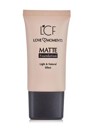 Тональный крем для лица lcf love moments matte foundation 01, 30 мл